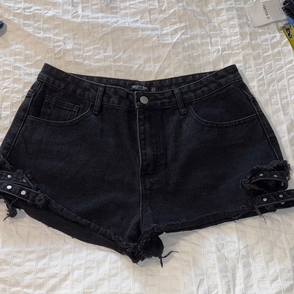 Nasty Gal Black Jean Shorts